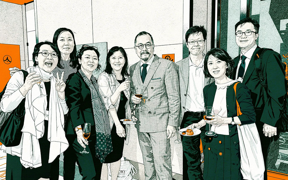 Illustrated group of educators at a professional development event